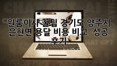 원룸이사 꿀팁🍯 경기도 양주시 은현면 용달 비용 비교 & 성공 후기